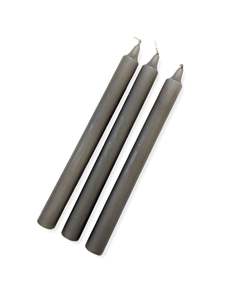 Products: Stone Grey Coloured Candle - 240mm