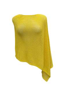 Cotton Merino Mesh Poncho / Buttercup