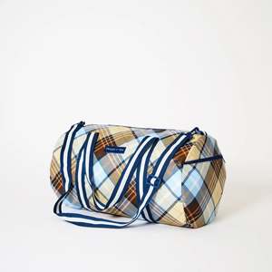 Bags: Barrel Bag - Country Plaid