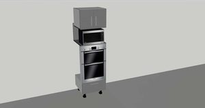 Tall Double Oven Tower with microwave space - 2 door JAG Express