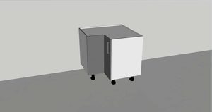 Corner cabinet, bifold door JAG Express