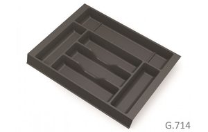 Cutlery insert - 376mm - wing on 1 side - GREY JAG Express