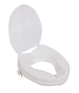 Heavy Duty Range: Viscount Raised Toilet Seat 2" with lid