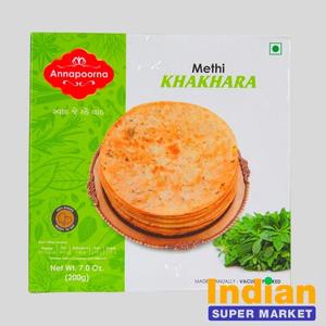 Annapoorna/ Induben Methi Khakhara 200 gm - Indian Supermarket