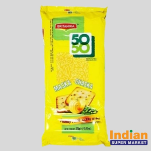 Products: Britannia 50-50 Maska Chaska 372Gm - Indian Supermarket