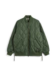 Mens Jackets: Military MA-1 Down Jacket - Olive