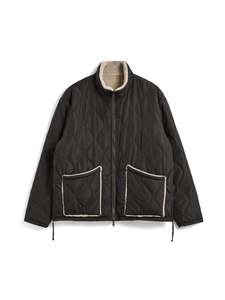 Mens Jackets: Military Down x BOA Reversible Jacket - D.Choc x Beige