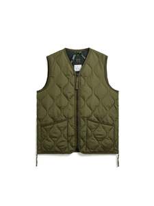 Military Zip Down Vest - Dark Olive