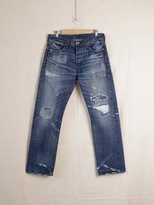 Levi's Made & Crafted - Distressed/Repaired 501 Selvedge Jeans