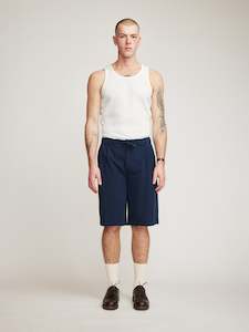 Mens Shorts: Seersucker Shorts - Navy