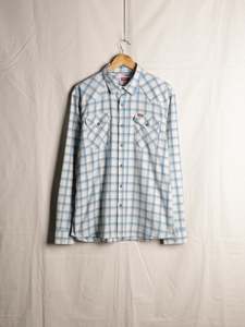 Mens Shirting: Wrangler - HBT Check Western Shirt