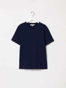 Mens Tees: 214 Relaxed Fit Loopwheeled Tee - Navy