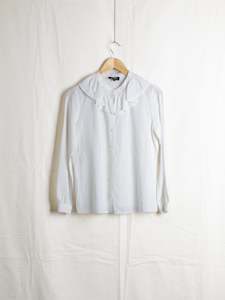 Womens Tees: A.P.C. - Frill Neck Blouse
