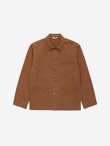 Mens Jackets: Chore Jacket - Rust Stonewash Duck Canvas