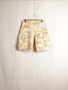 Mens Shorts: Nepenthes - Hawaiian Print Cargo Shorts