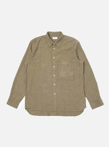 Mens Shirting: Square Pocket Shirt - Brushed Marl Twill