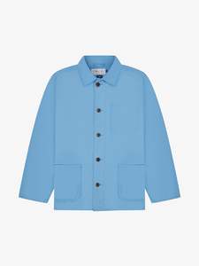 Mens Shirting: 3001 Canvas Overshirt - Powder Blue