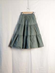 Womens Trousers: Engineered Garments - Tiered Ripstop Midi Skirt
