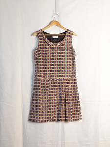 I P Recycle: Toast - Printed Silk Crepe de Chine Dress