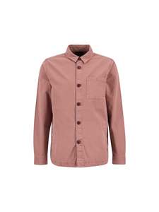 Washed Cotton Overshirt - Earth Pink