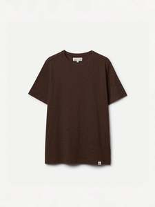 Mens Tees: Slub Pima Cotton Tee - Chocolate