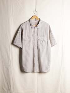 Mens Shirting: Sugar Cane - Coke Stripe S/S Work Shirt