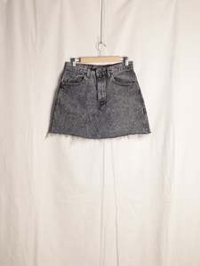 Womens Trousers: Levi's - Reconstructed Acid Wash Denim Skirt