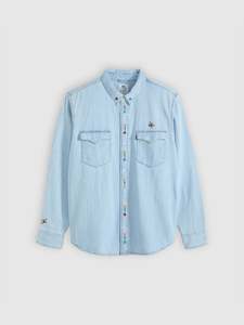 Embroidered Relaxed Fit Western Shirt