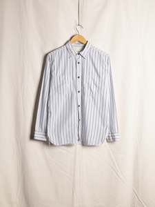 Mens Shirting: Sugar Cane - Jacquard Stripe Work Shirt