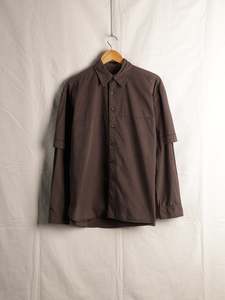 Beach Brains - Double Sleeve Poplin Shirt