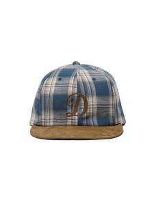 H W Dog Co: Plaid Two Tone Cap - Navy