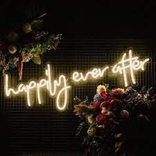 Happily ever after neon sign