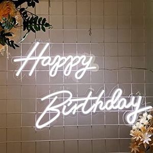 Happy Birthday neon sign