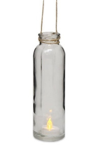 Hanging LED candle jar - MEDIUM