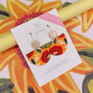 Jewellery: Sunflower Large Bell Hoop Earrings
