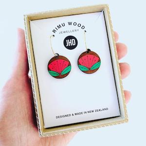 Jhd Designs: Rimu Pohutukawa Earrings