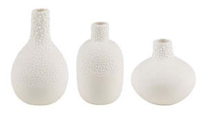 Rader Porcelain Houses: Pearl Mini Vases  - Set of 3