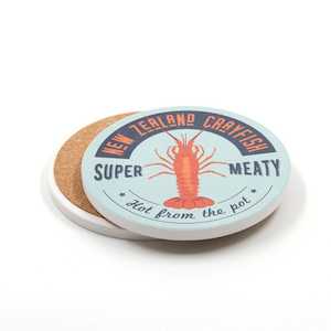 100 New Zealand: NZ Seafood Crayfish Ceramic Coaster