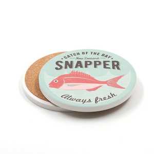 100 New Zealand: NZ Seafood Snapper Ceramic Coaster