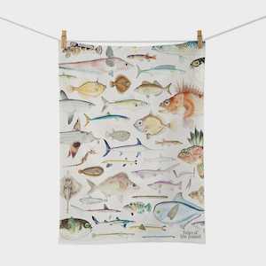 100 New Zealand: Fishes Of New Zealand - Tea Towel
