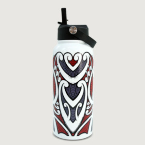 Drink Bottles And Reusable Cups: Moana Road Drink Bottle - Miriama Grace Smith 1L