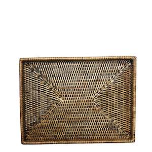 Rattan Rectangular Tray - Medium