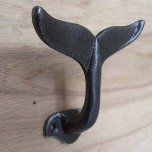 Wall Hooks And Hangers: Cast Iron whale Hook