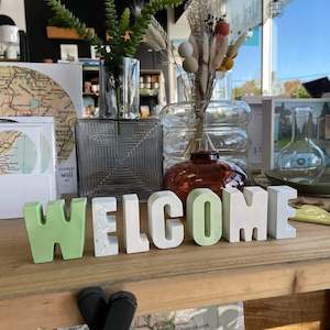 Homeware Accents: Concrete Word - Welcome