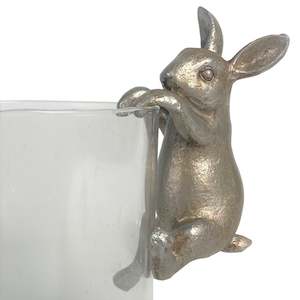 Homeware Accents: Hanging Rabbit - Pewter