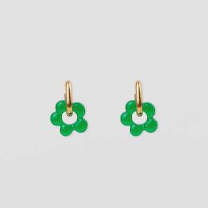 Resin Flower With Gold Hoops  Large