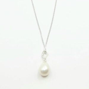 Sterling Silver Freshwater Pearl Drop Necklace