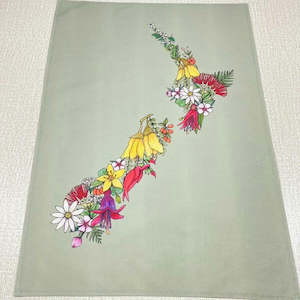 Tea Towels Dishclothes: NZ Flora - Tea Towel