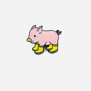 Pig in Boots Brooch