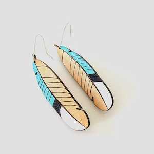 Kingfisher (Kotare) Feather Earrings